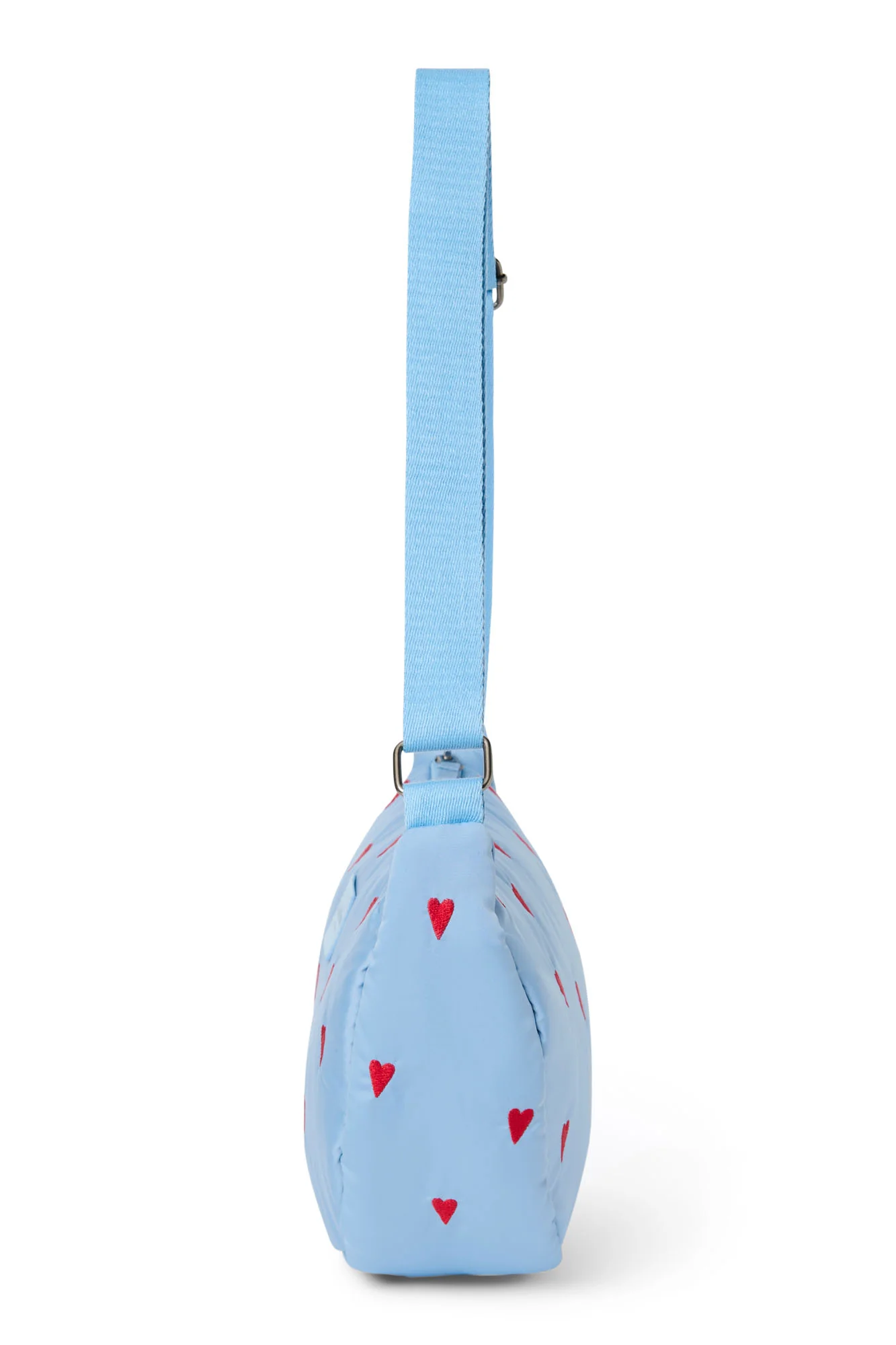 Puffy Adult Fanny Pack | Light Blue Hearts - Image 5