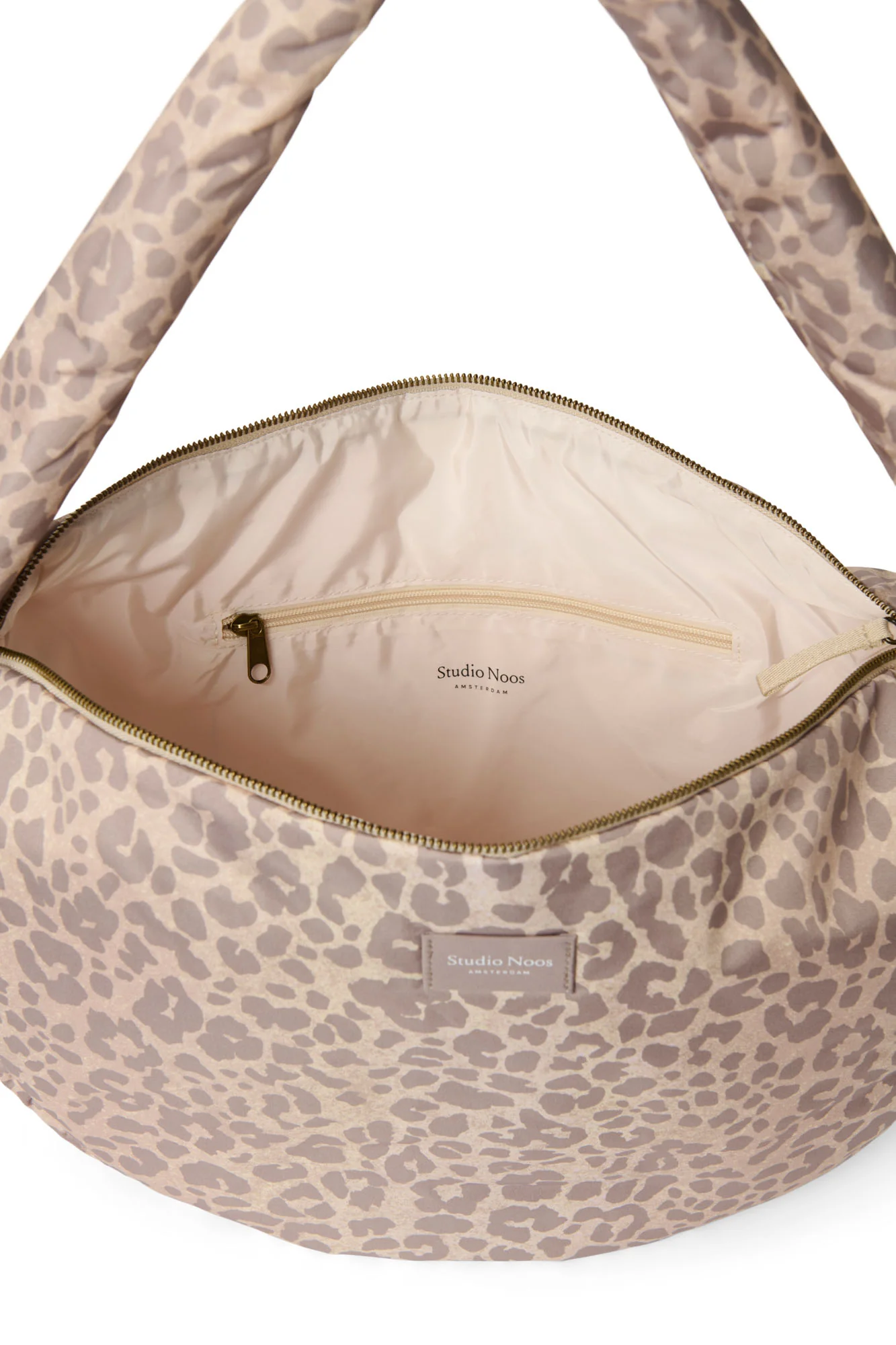 Puffy Cross Body Bag | Beige Leopard - Image 7