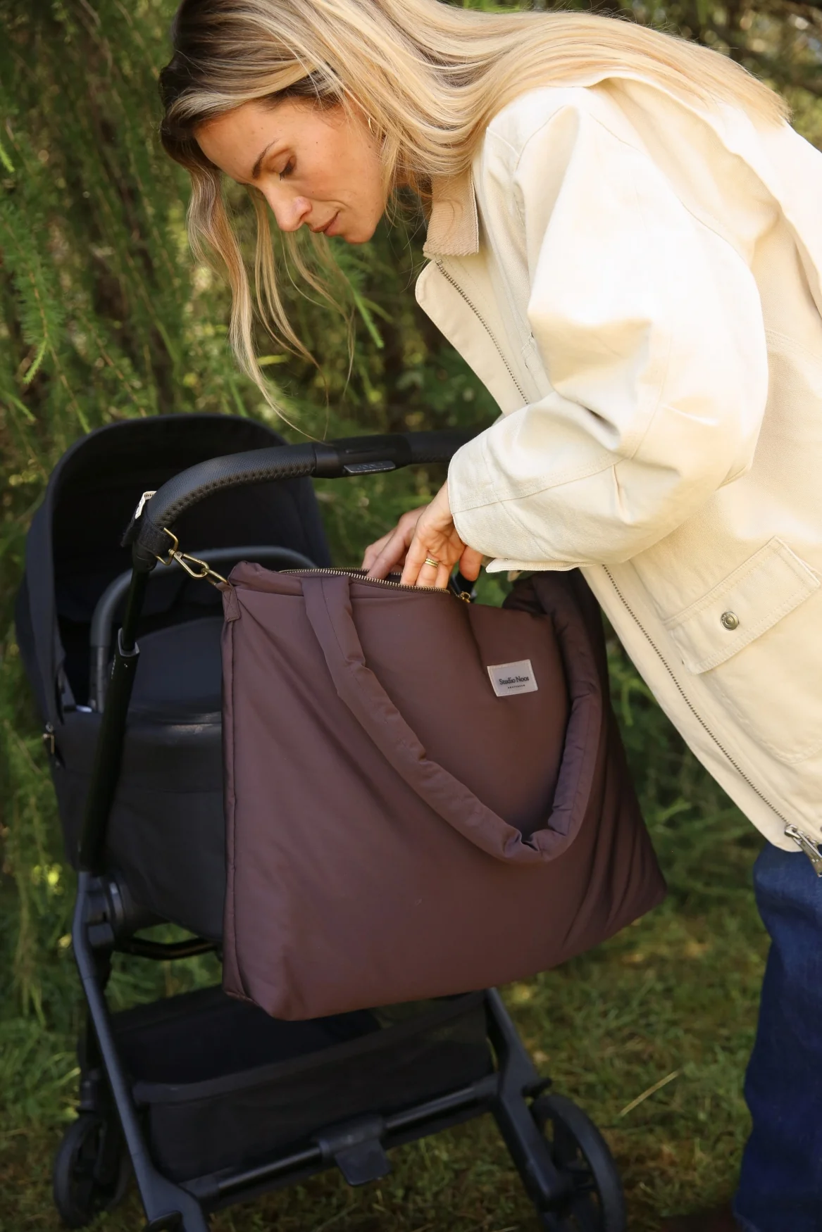 Puffy Diaper Bag | Brown - Image 7
