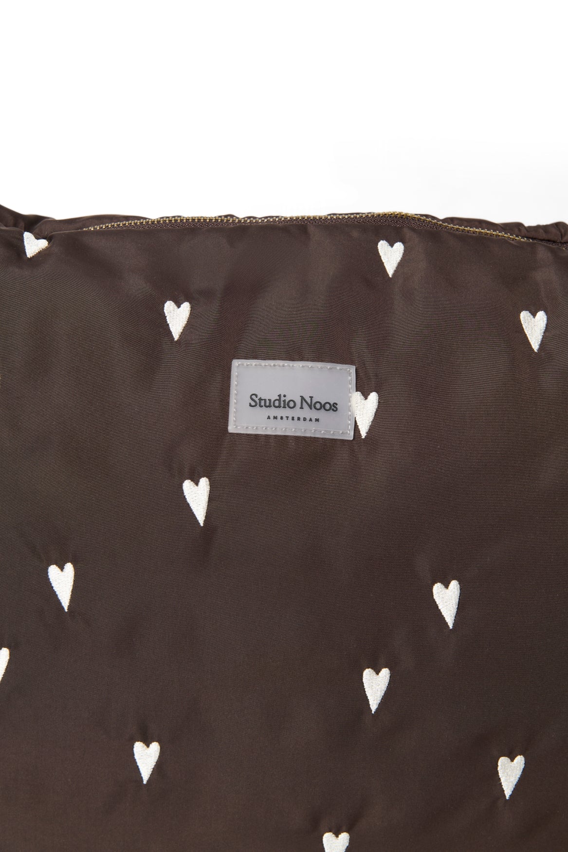 Puffy Diaper Bag | Brown Hearts - Image 4