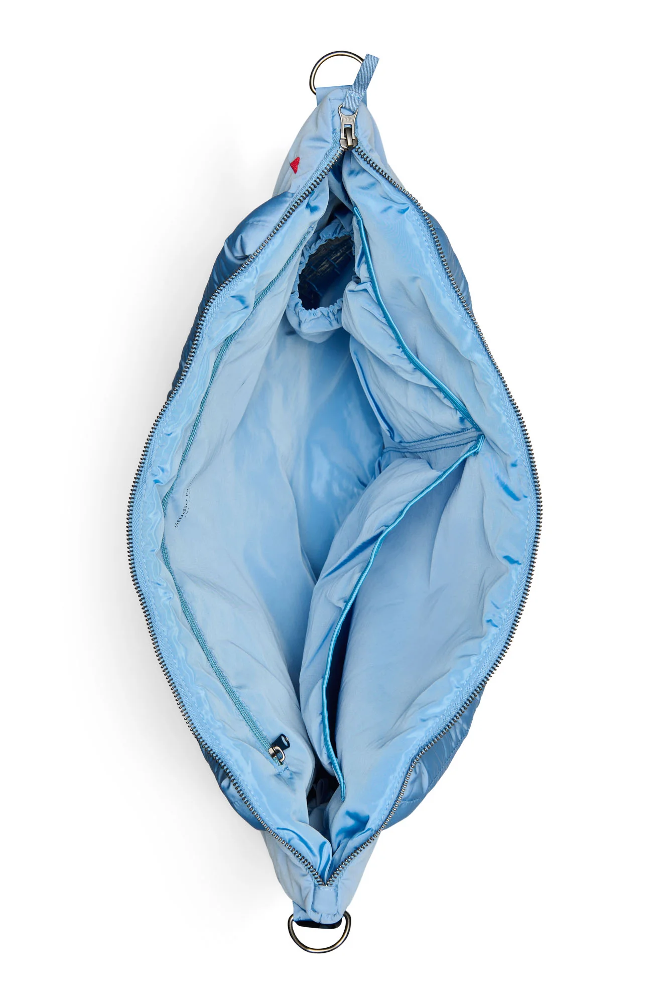 Puffy Diaper Bag | Light Blue Hearts - Image 6