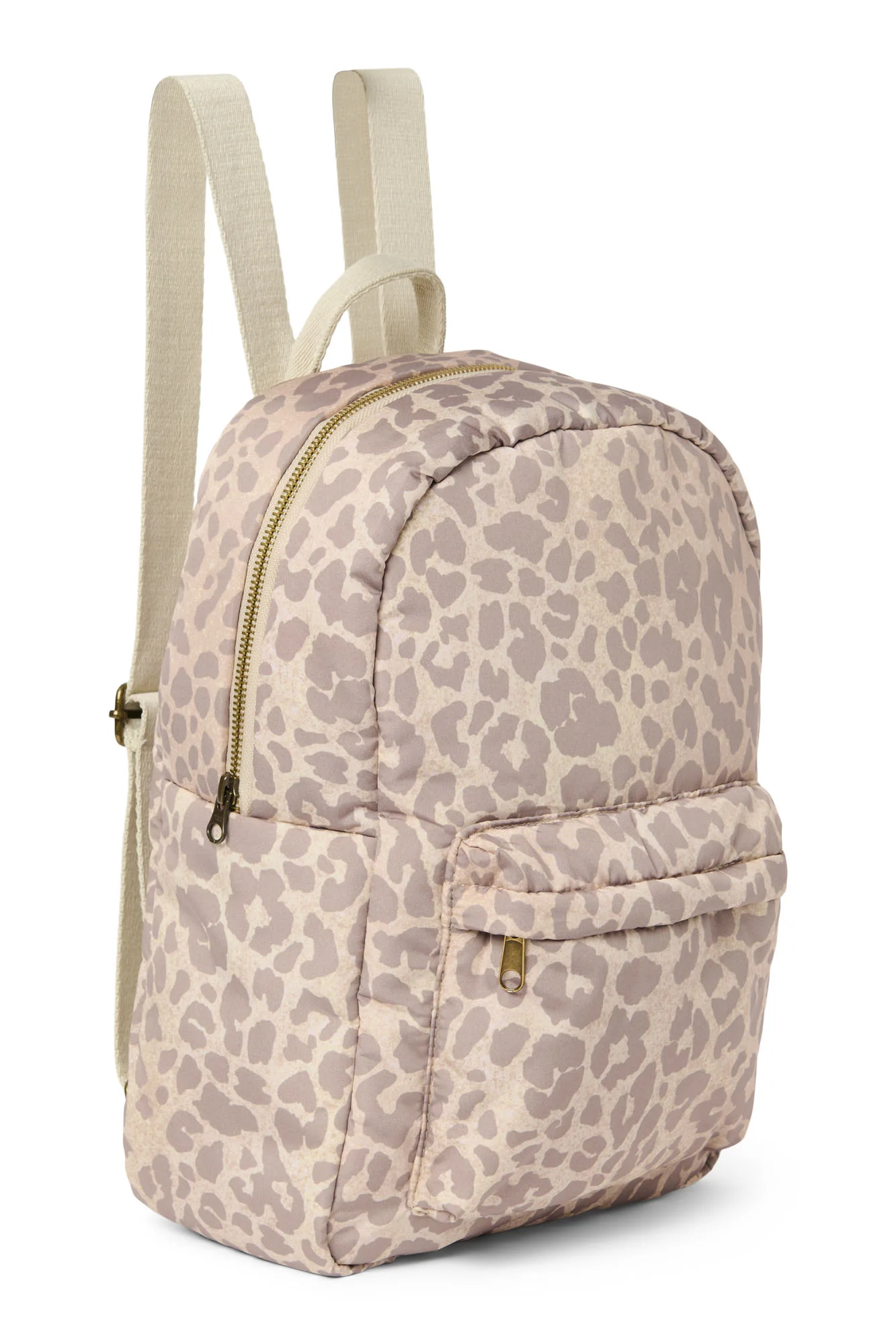 Puffy Midi Backpack | Beige Leopard - Image 3