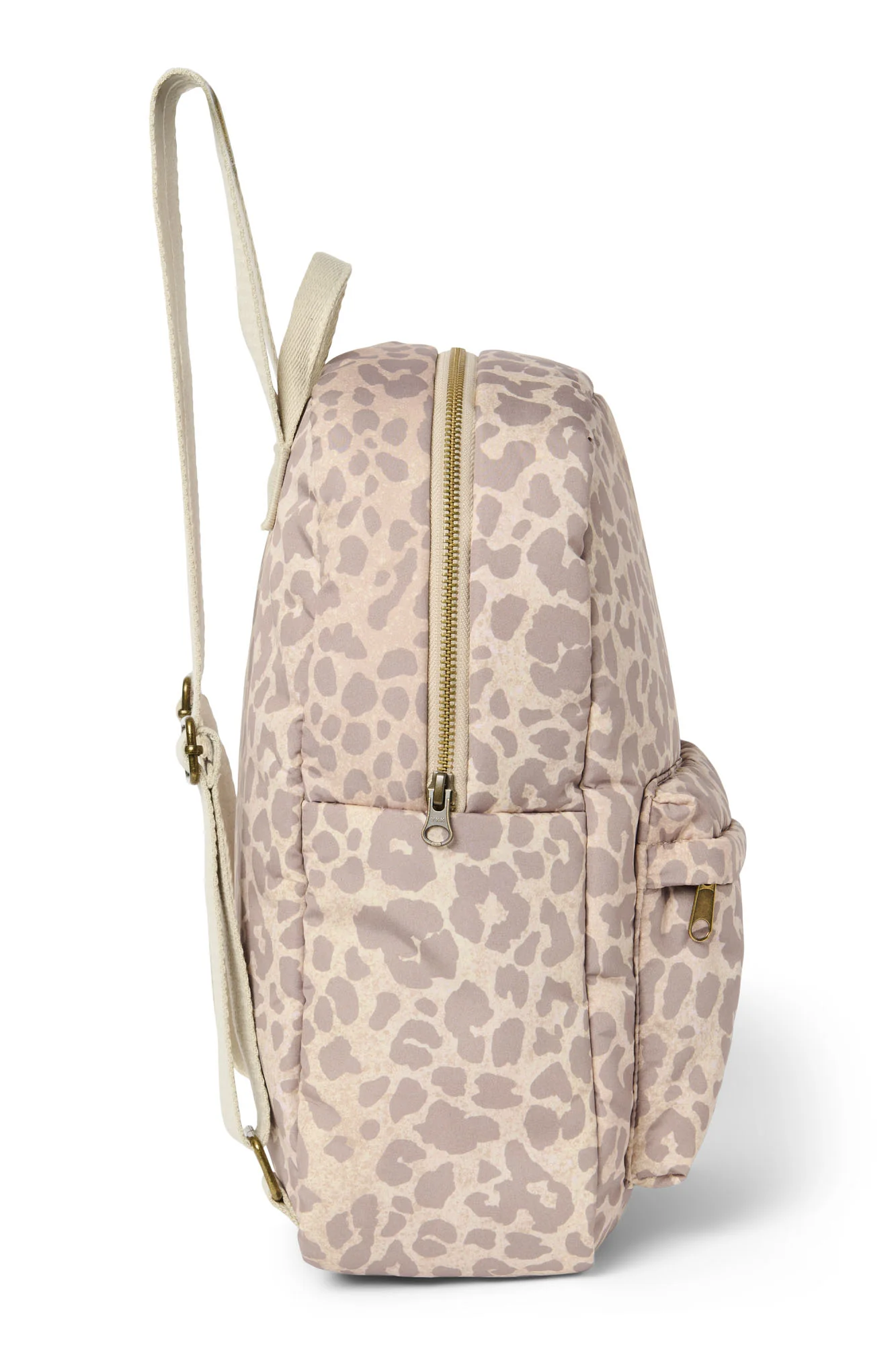 Puffy Midi Backpack | Beige Leopard - Image 4