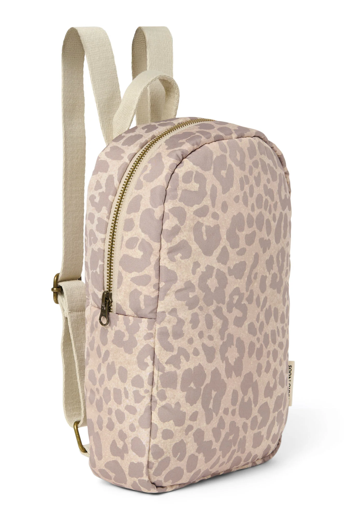 Puffy Mini Backpack | Beige Leopard - Image 3