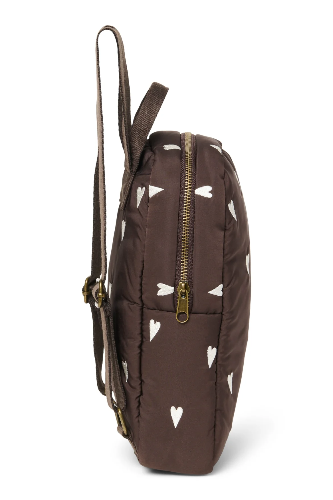 Puffy Mini Backpack | Brown Hearts - Image 4