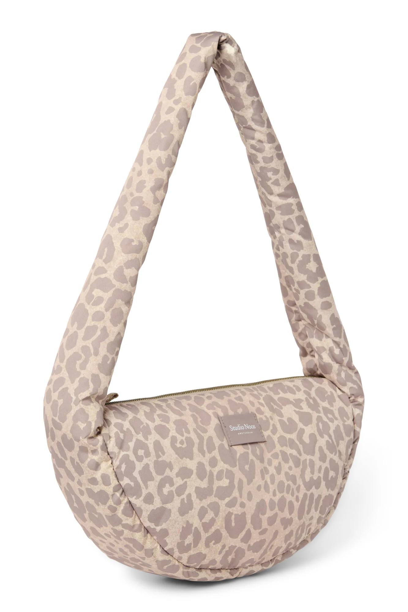 Puffy Mini Cross Body Bag | Beige Leopard - Image 3
