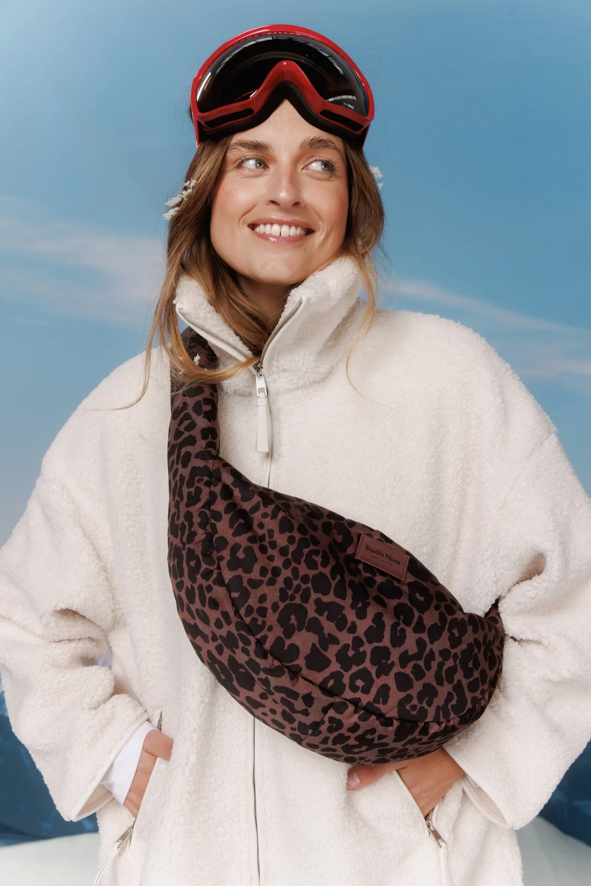 Puffy Mini Cross Body Bag | Red Leopard - Image 2