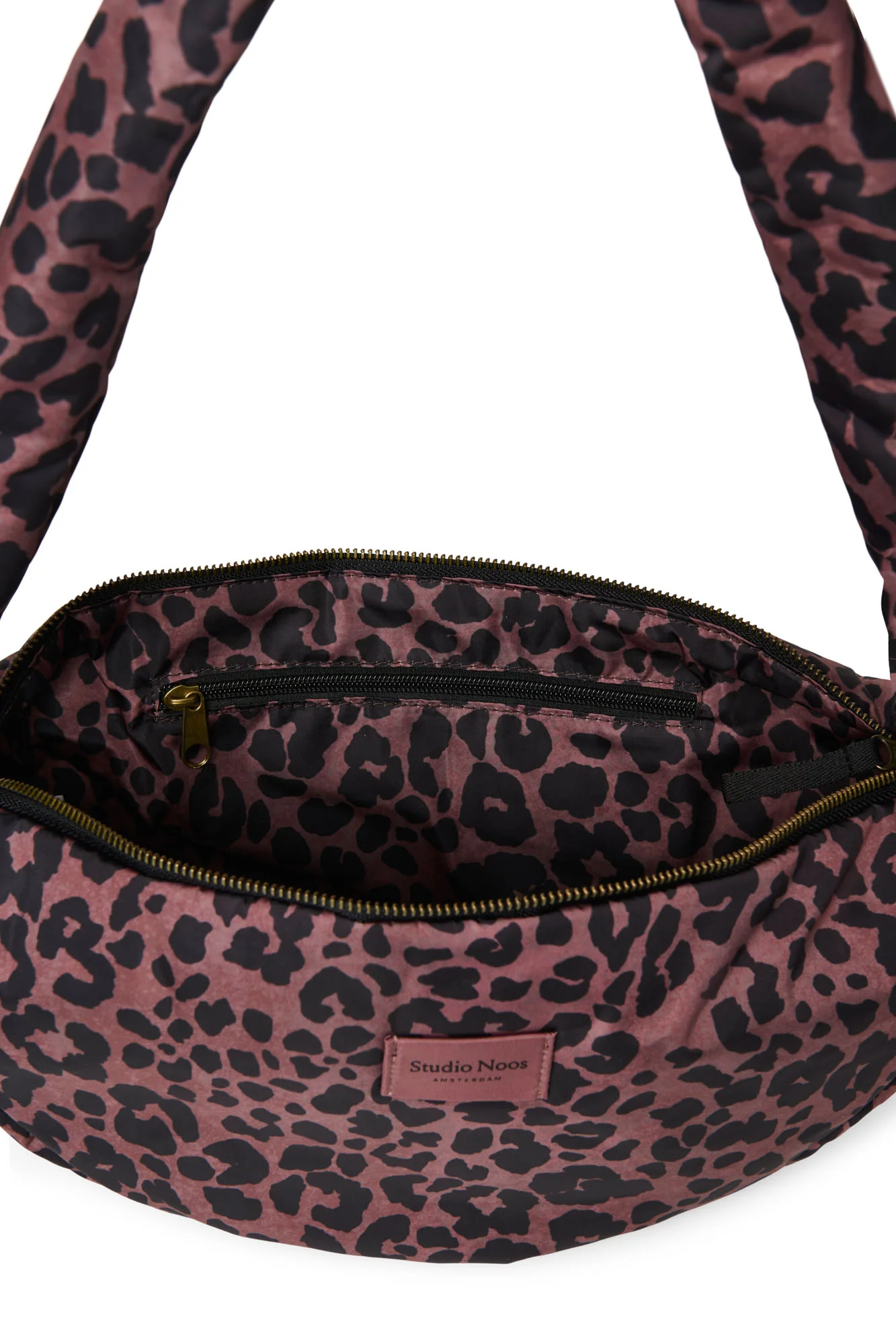 Puffy Mini Cross Body Bag | Red Leopard - Image 6
