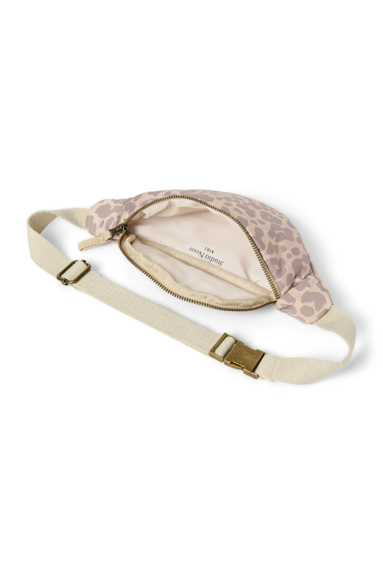 Puffy Mini Fanny Pack | Beige Leopard - Image 3