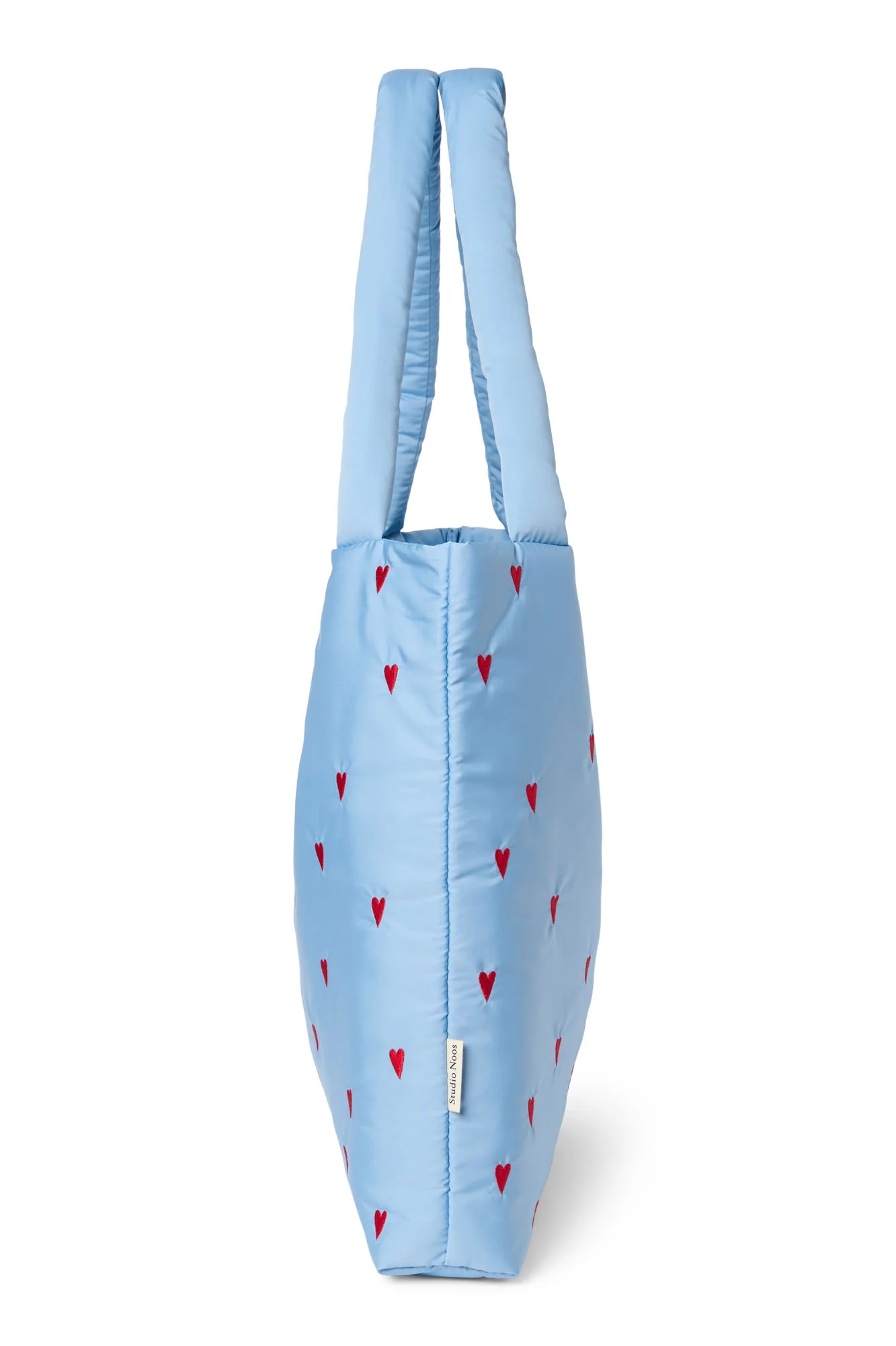 Puffy Mom Bag | Light Blue Hearts - Image 4