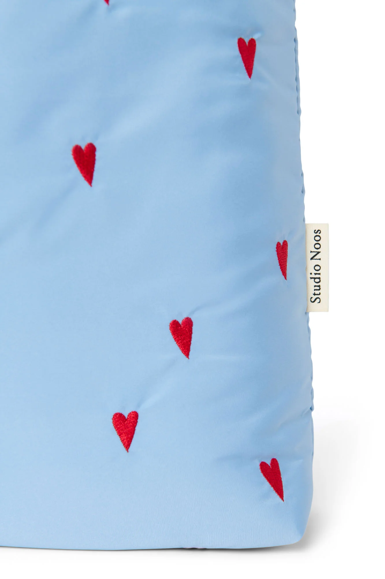 Puffy Mom Bag | Light Blue Hearts - Image 5