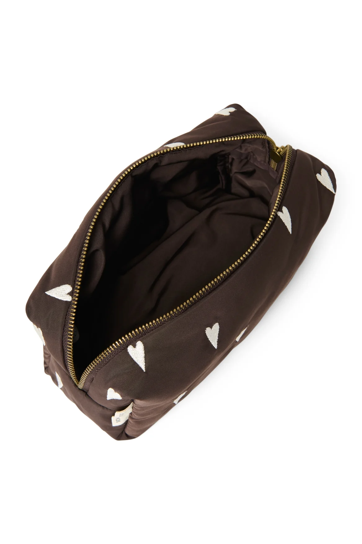 Puffy Pouch | Brown Hearts - Image 4