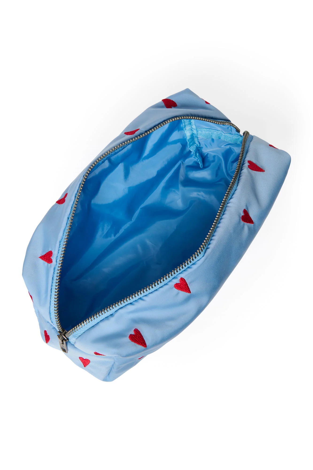 Puffy Pouch | Light Blue Hearts - Image 3