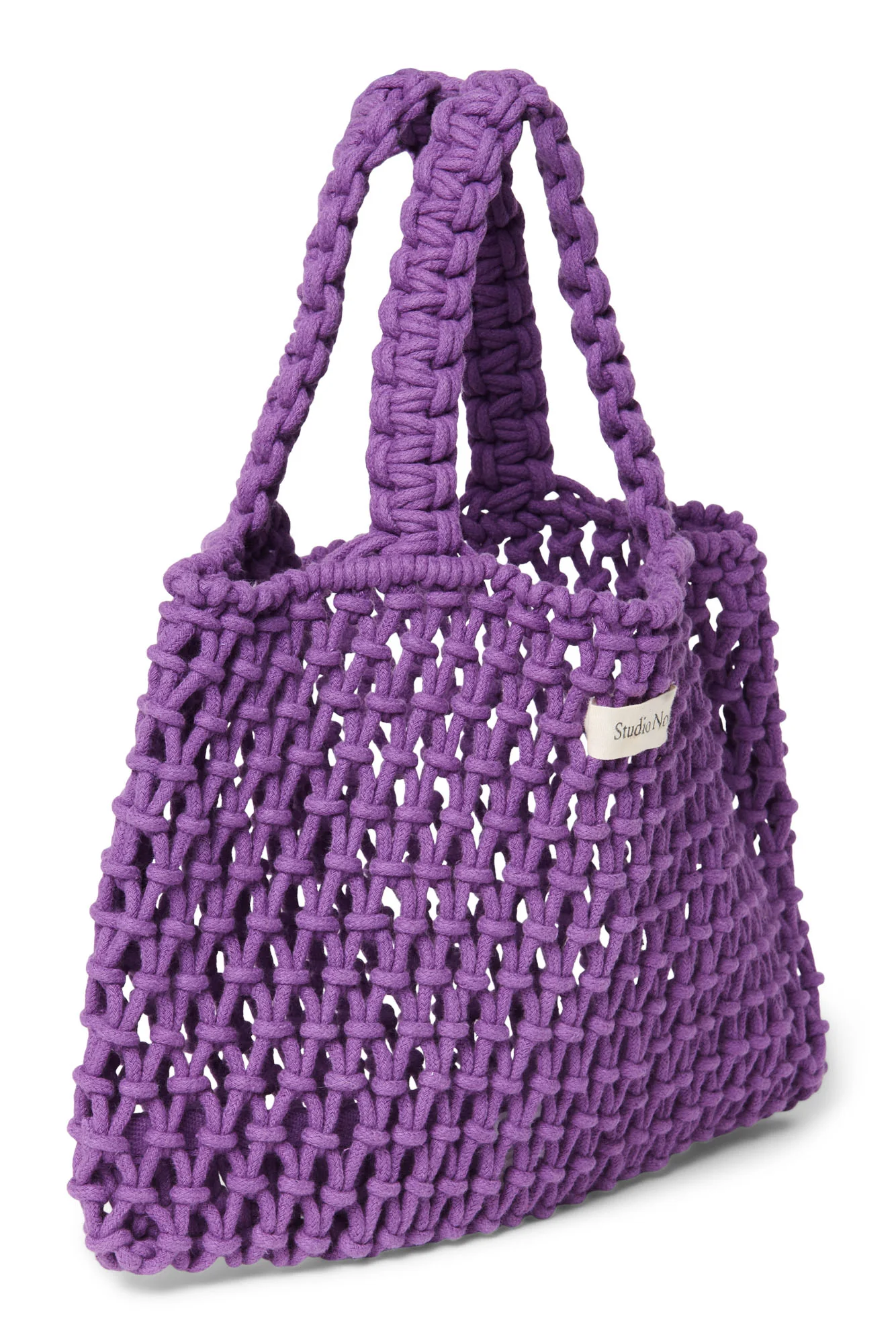 Macramé Mini Handbag | Purple - Image 3