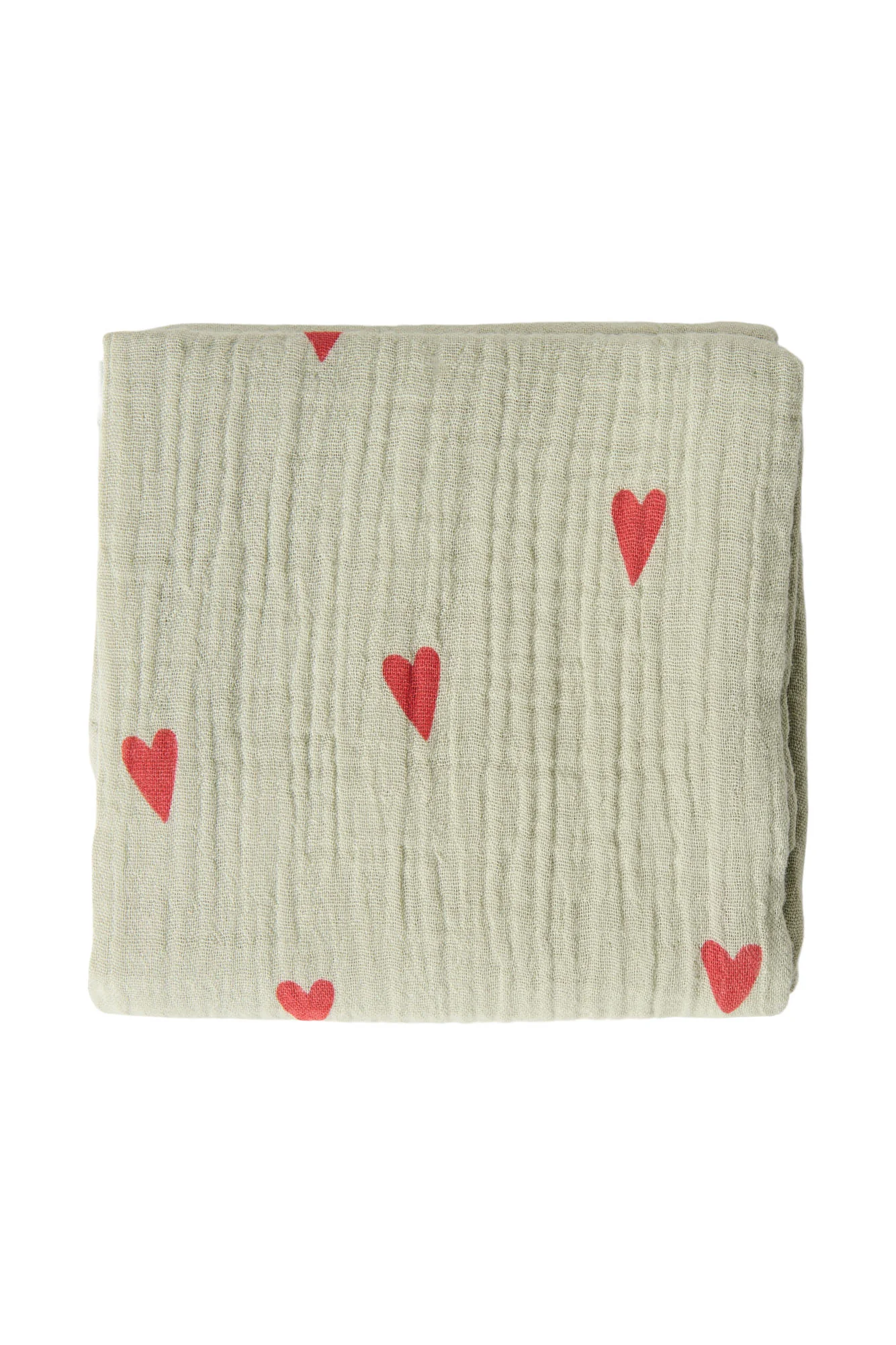 Swaddle Print Medium | Green Hearts - Image 3