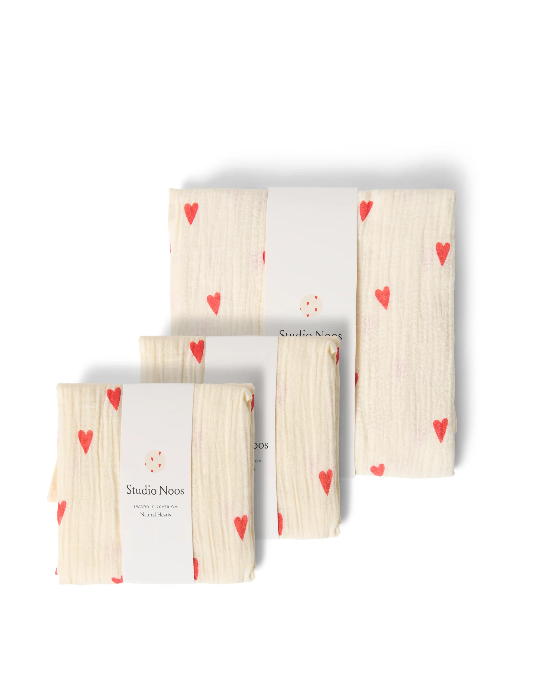 Swaddle Gift Set | Beige Hearts - Image 3