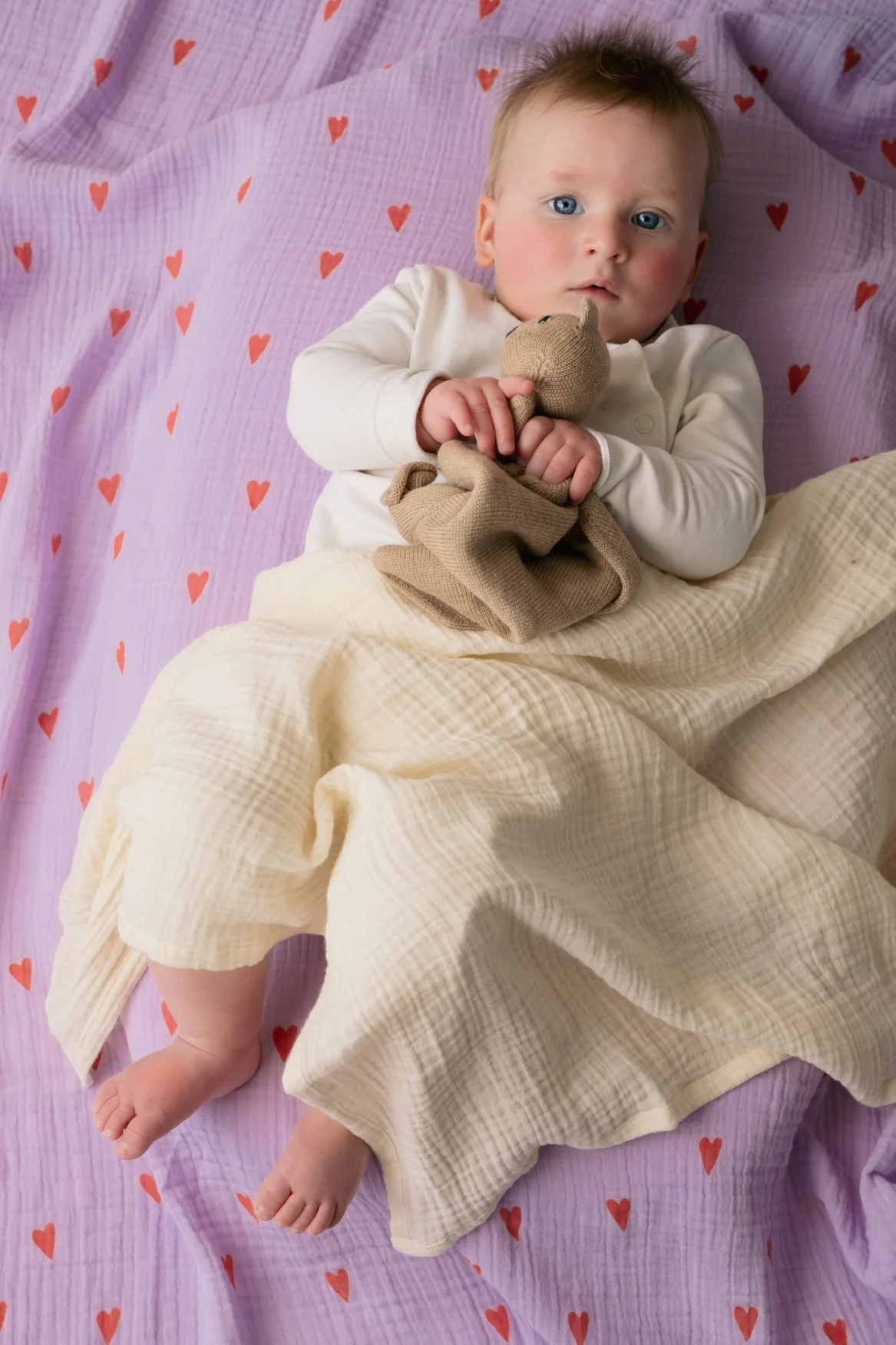 Swaddle Gift Set | Purple Hearts - Image 3