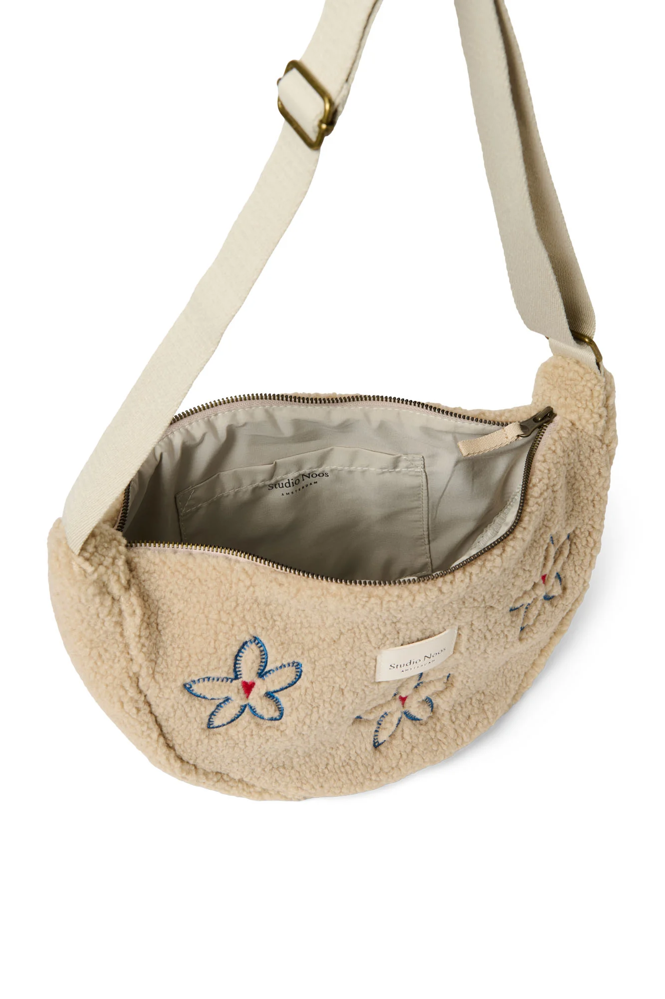 Teddy Adult Fanny Pack | Ecru Flower Heart - Image 5