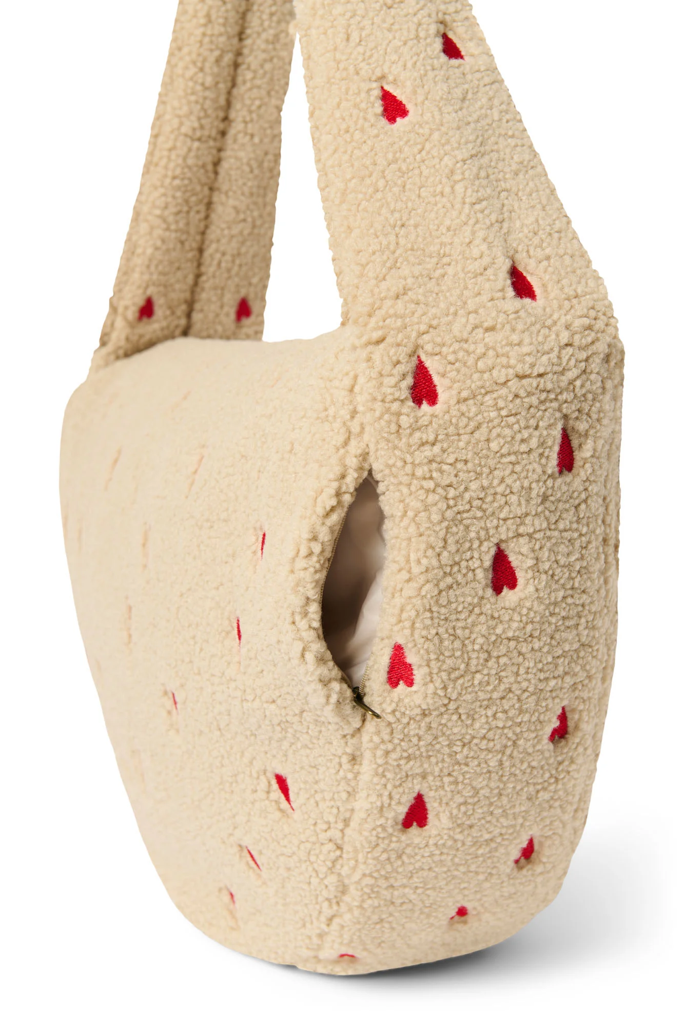 Teddy Cross Body Bag | Ecru Hearts - Image 6