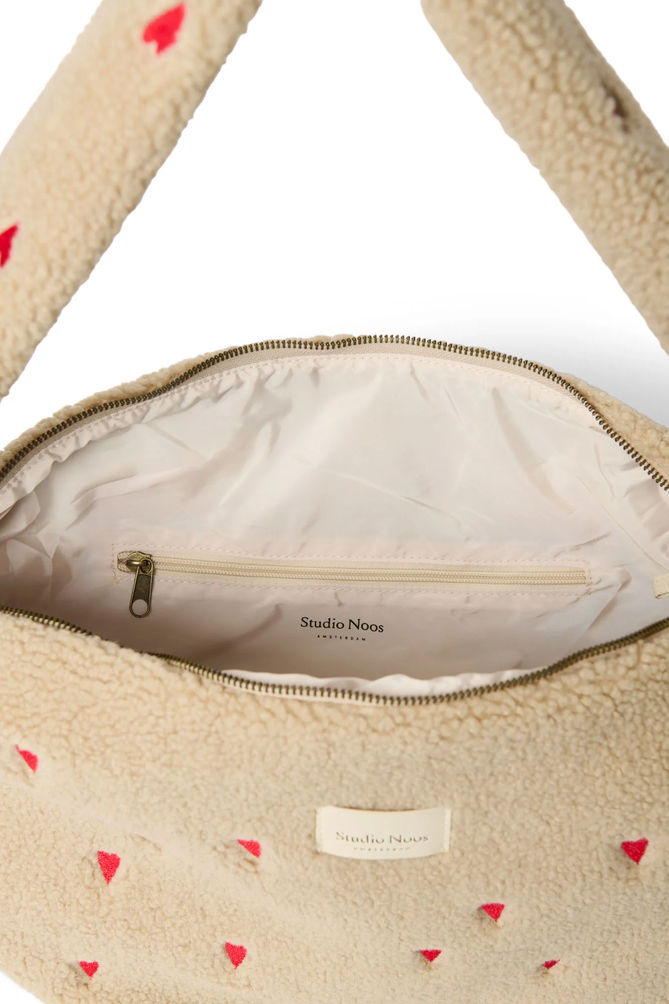 Teddy Cross Body Bag | Ecru Hearts - Image 7