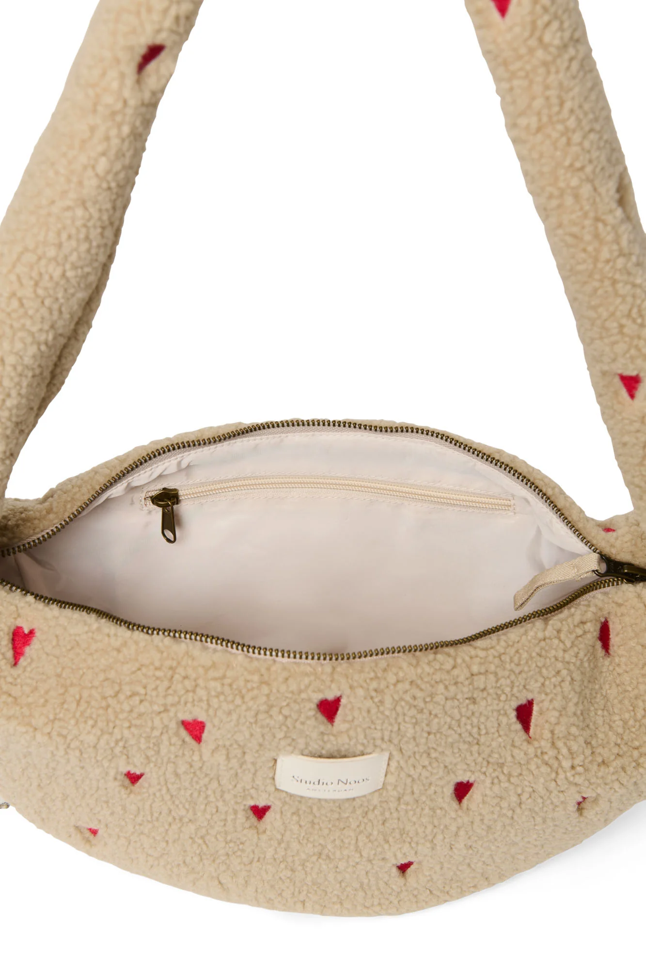 Teddy Mini Cross Body Bag | Ecru Hearts - Image 6